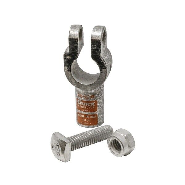 Battery Terminal, Neg. Copper Crimp, 2/0 Ga.  3" x3" x1"